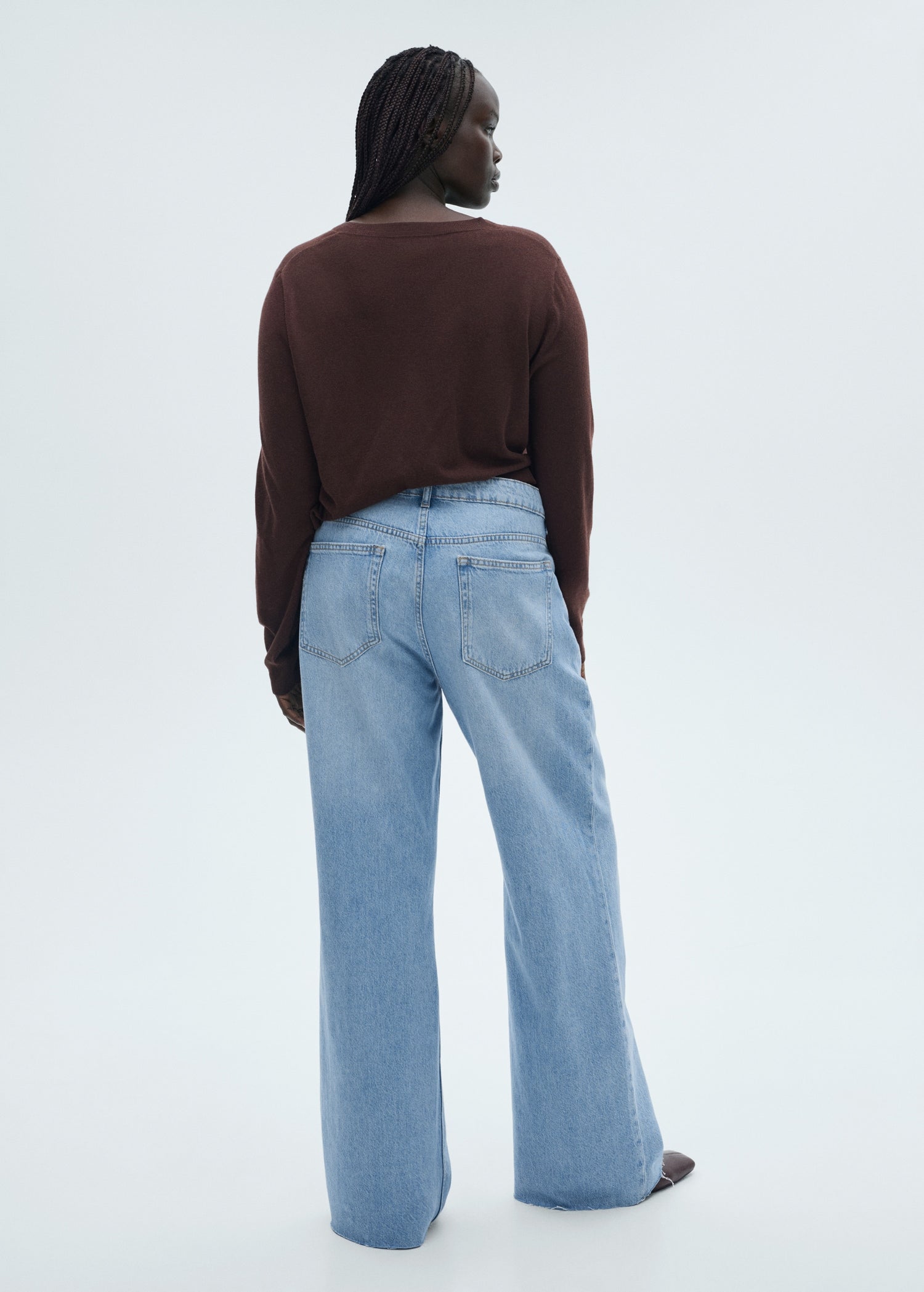 MANGO - Danila wideleg high-rise jeans medium blue - 2 - Woman