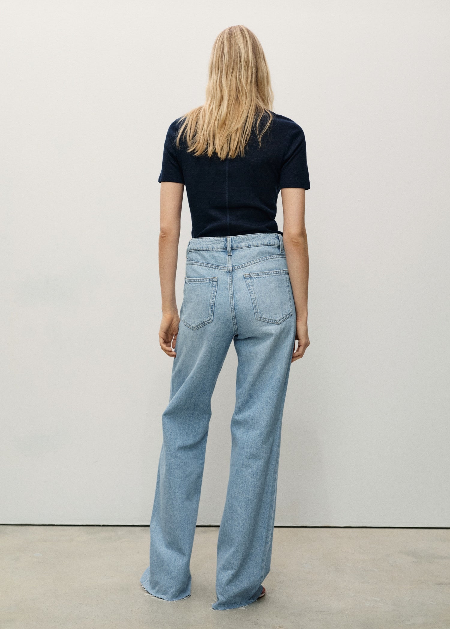 MANGO - Danila wideleg high-rise jeans medium blue - 2 - Woman