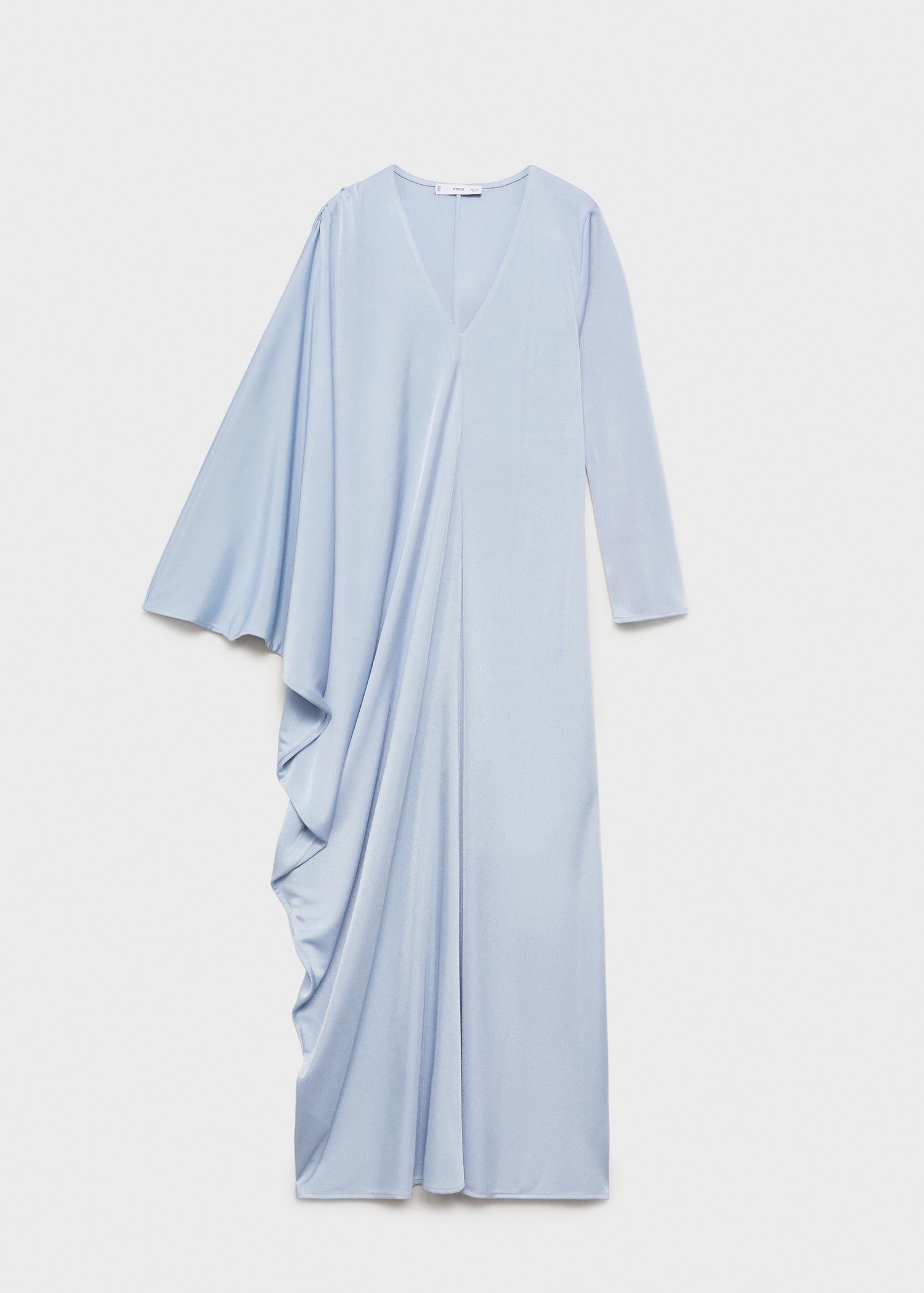 MANGO - Asymmetric draped gown sky blue - 4 - Woman