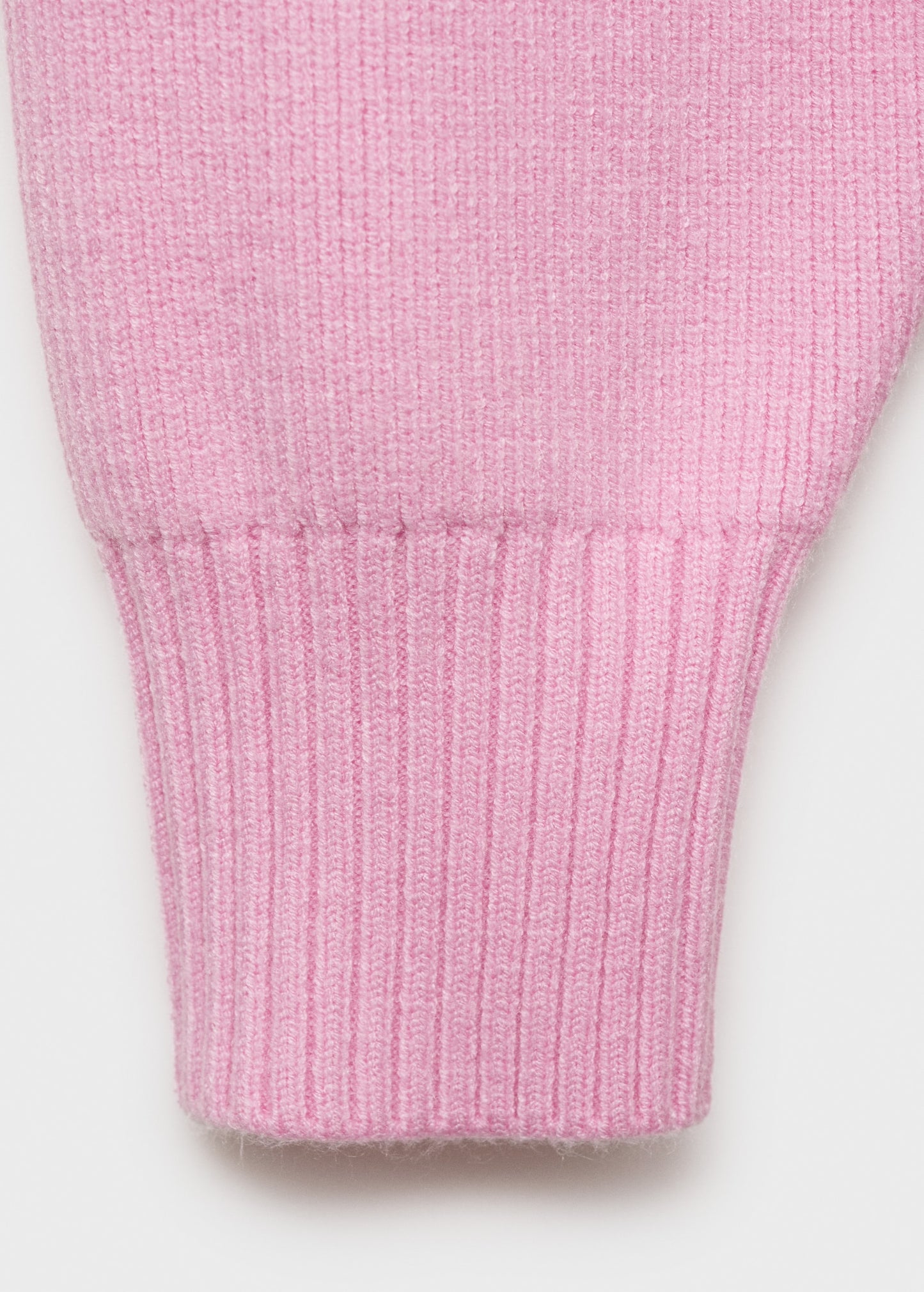 MANGO - Contrasting knitted sweater with zip pink - L - Woman