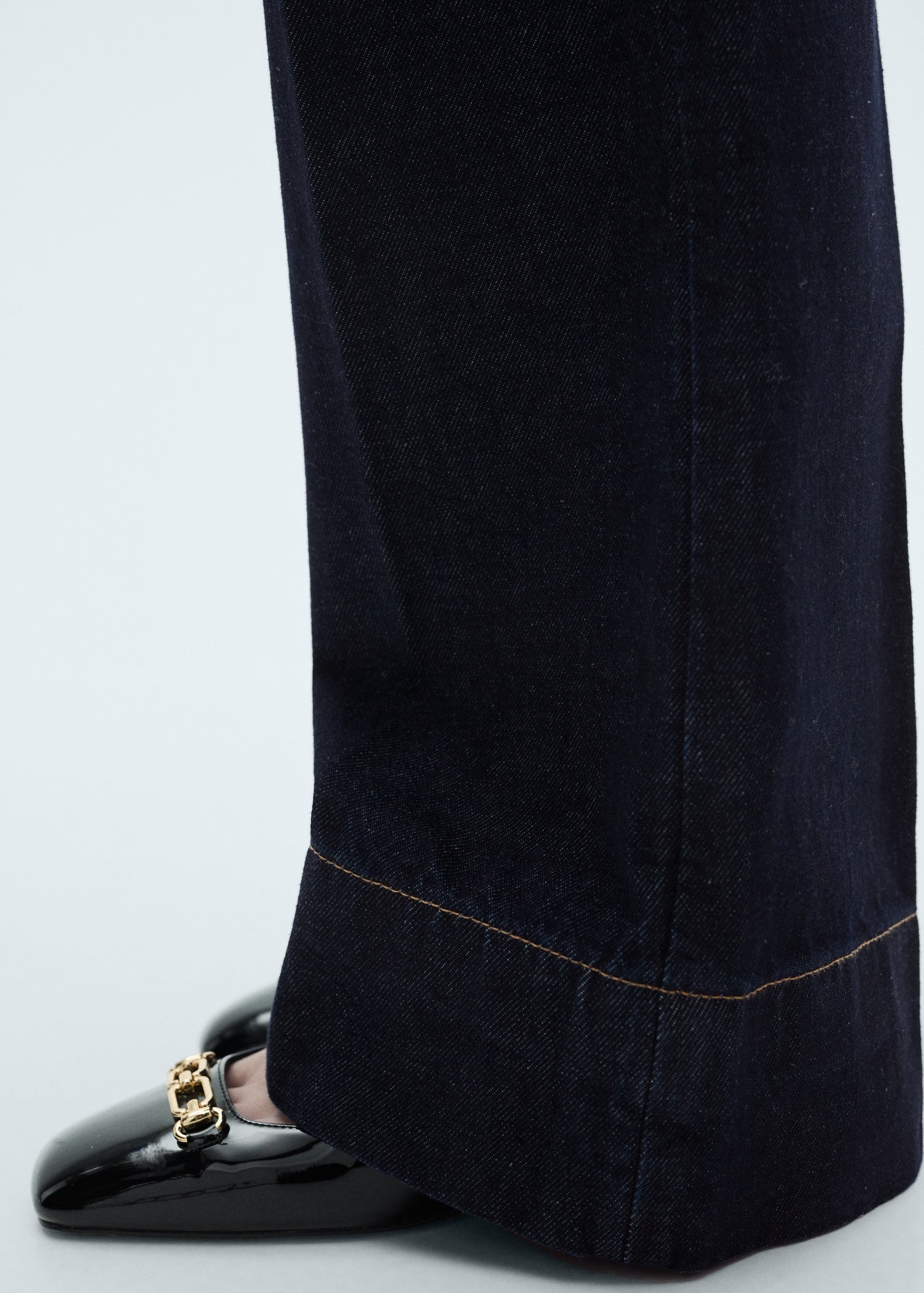 MANGO - Wideleg mid-rise jeans open blue - 12 - Woman