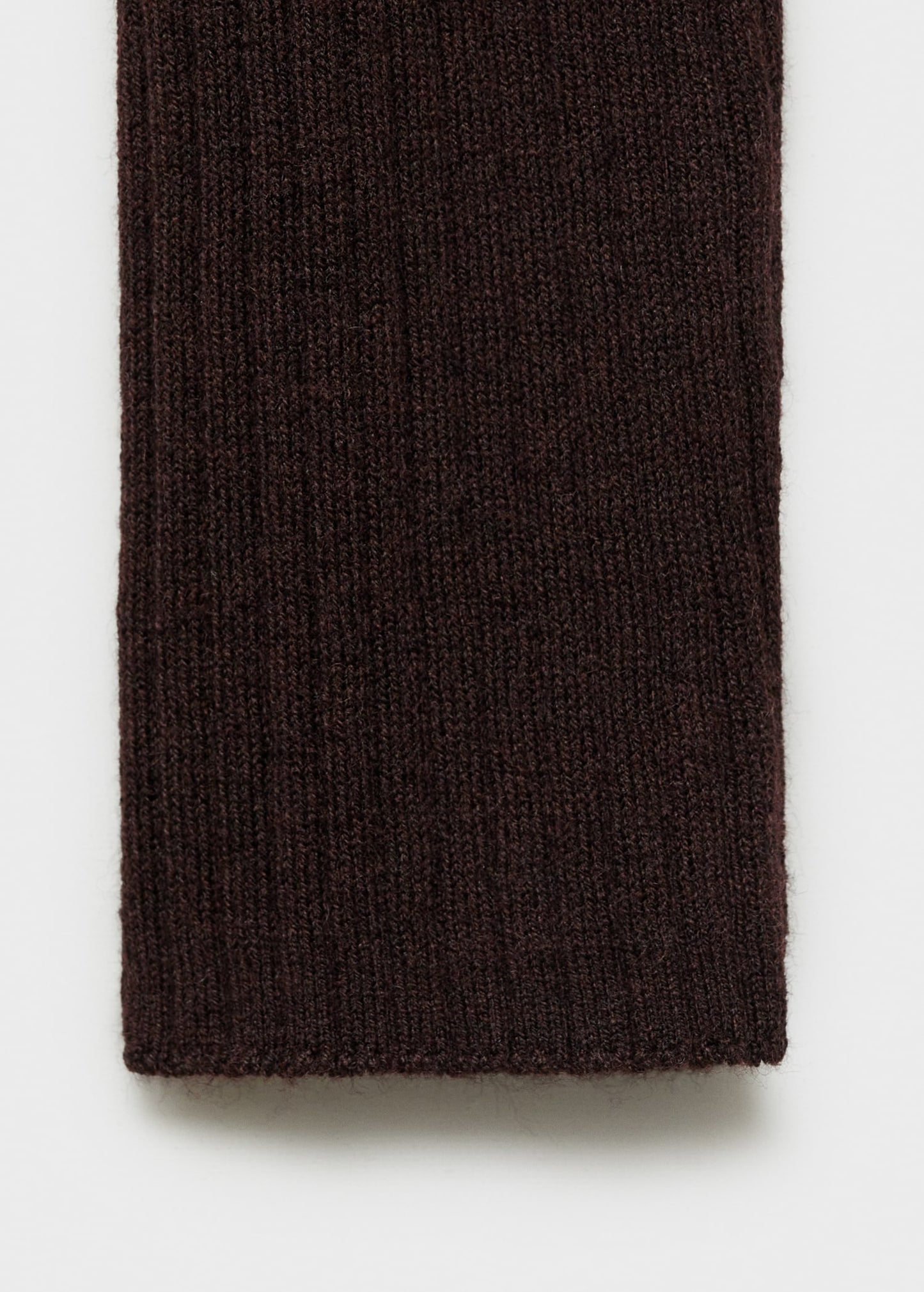 MANGO - Wool blend turtleneck sweater chocolate - XS - Woman