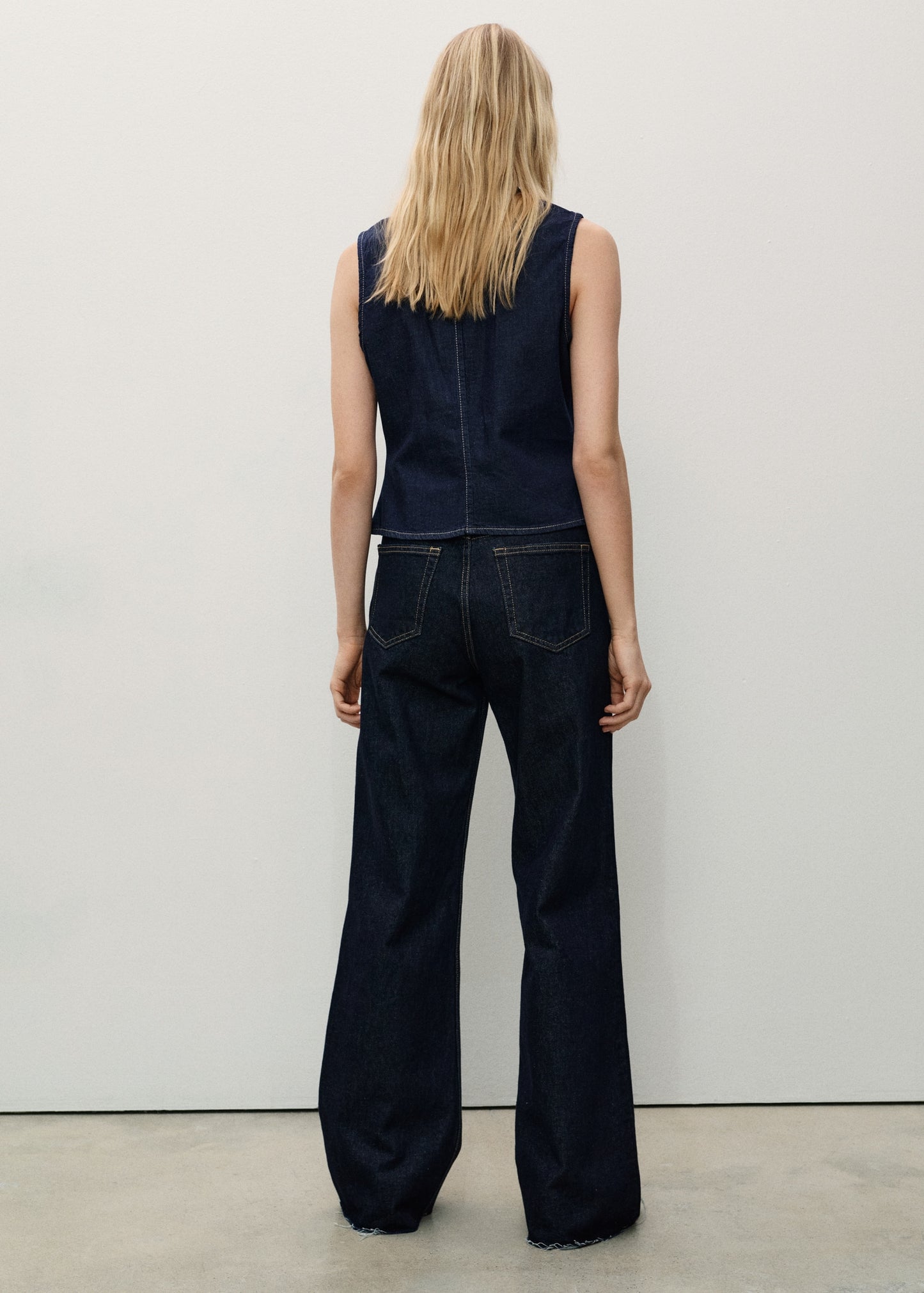 MANGO - Danila wideleg rinse-wash jeans open blue - 2 - Woman