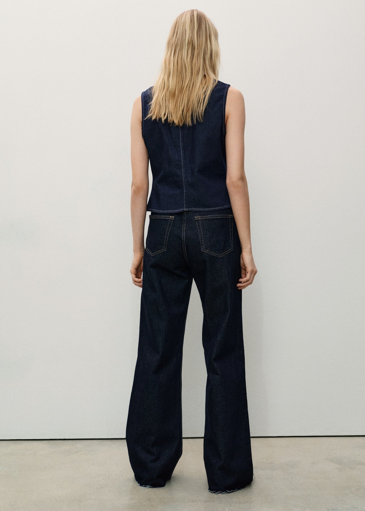 MANGO - Danila wideleg rinse-wash jeans open blue - 2 - Woman