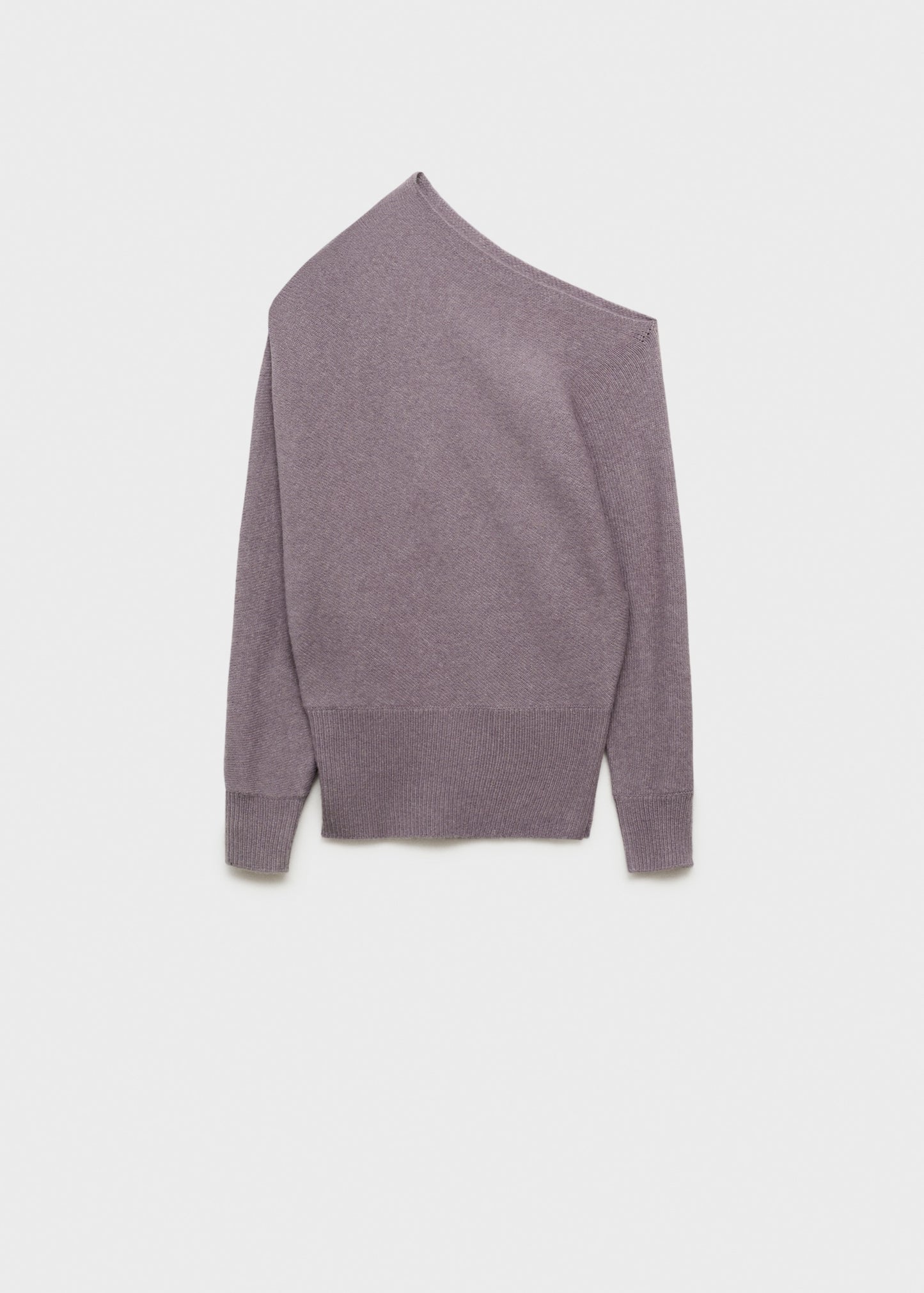 MANGO - Asymmetrical wool-blend sweater light/pastel purple - S - Woman