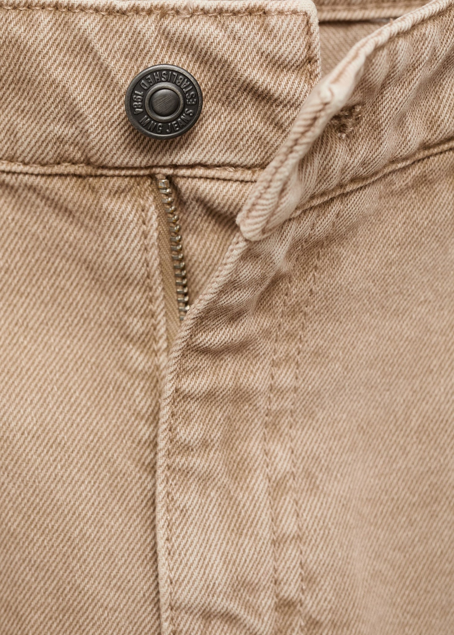 MANGO - Low waist wideleg jeans sand - 10 - Woman