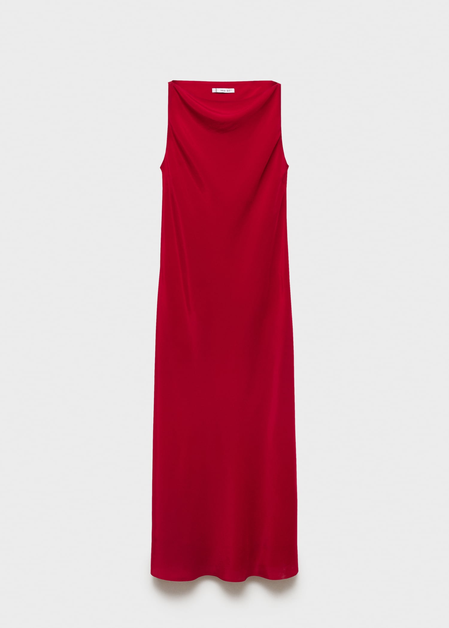 MANGO - Satin midi dress wine - 10 - Woman