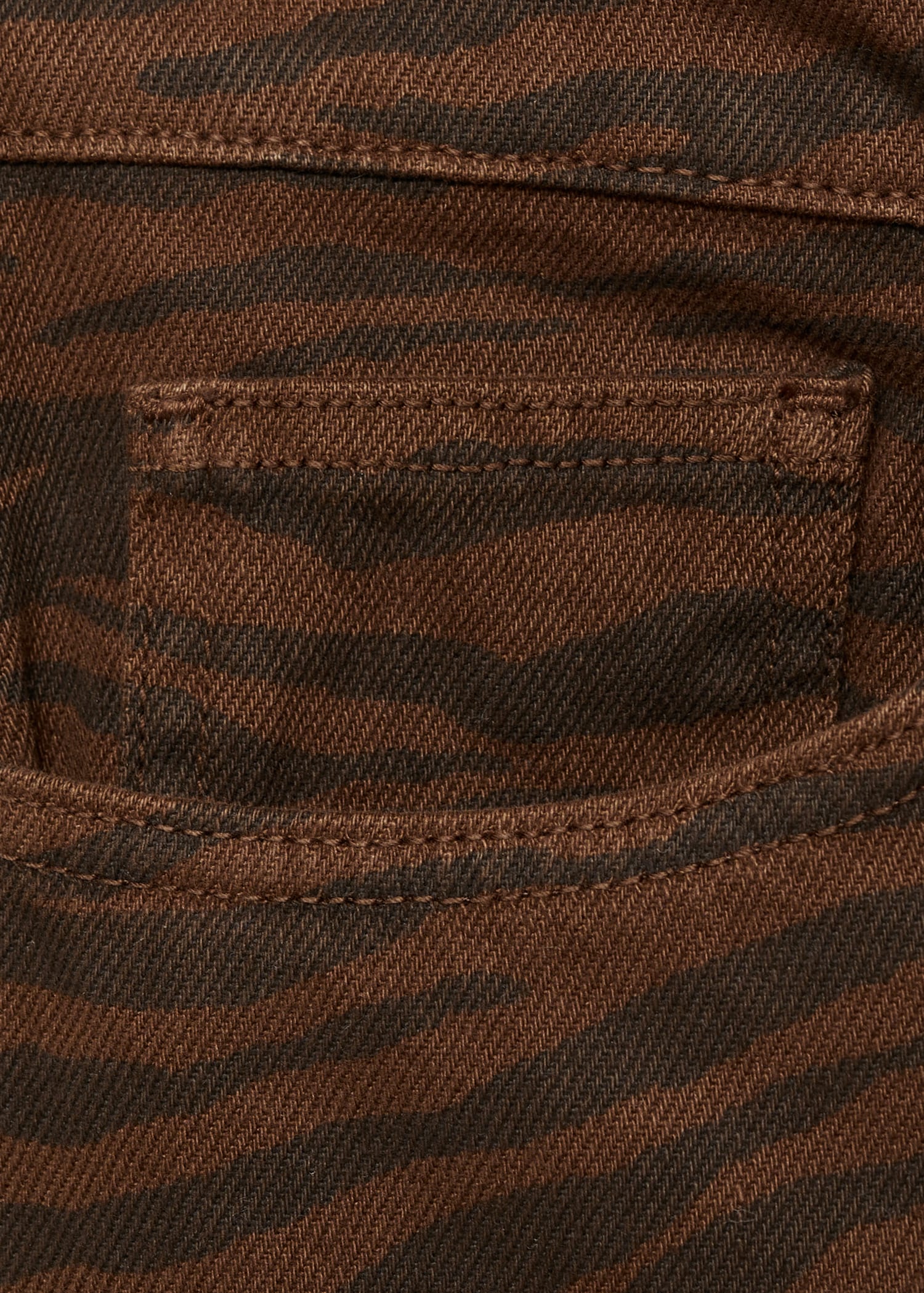 MANGO - Zebra-print straight-fit jeans chocolate - 14 - Woman
