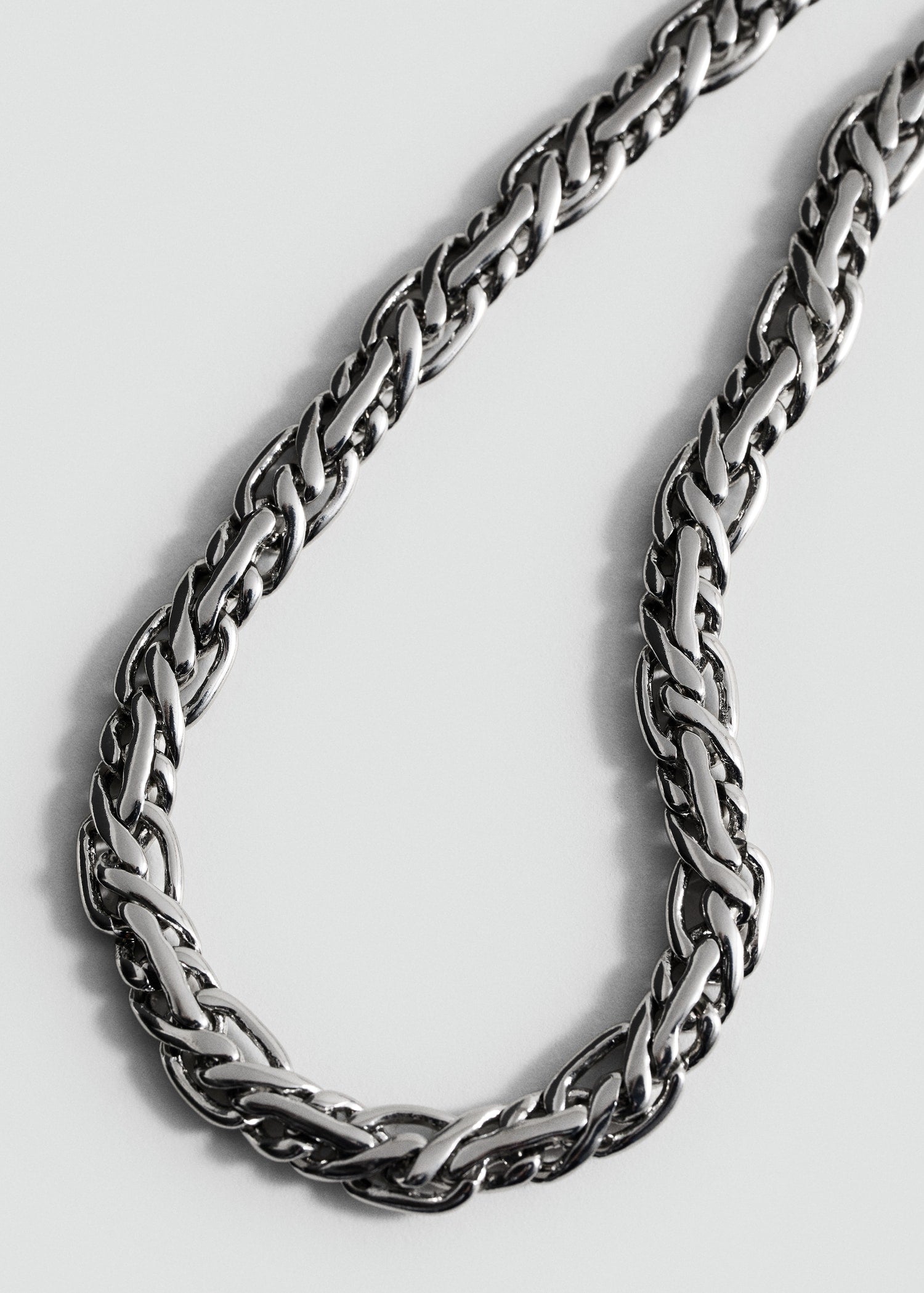 MANGO - Necklace with mini links silver - One size - Woman