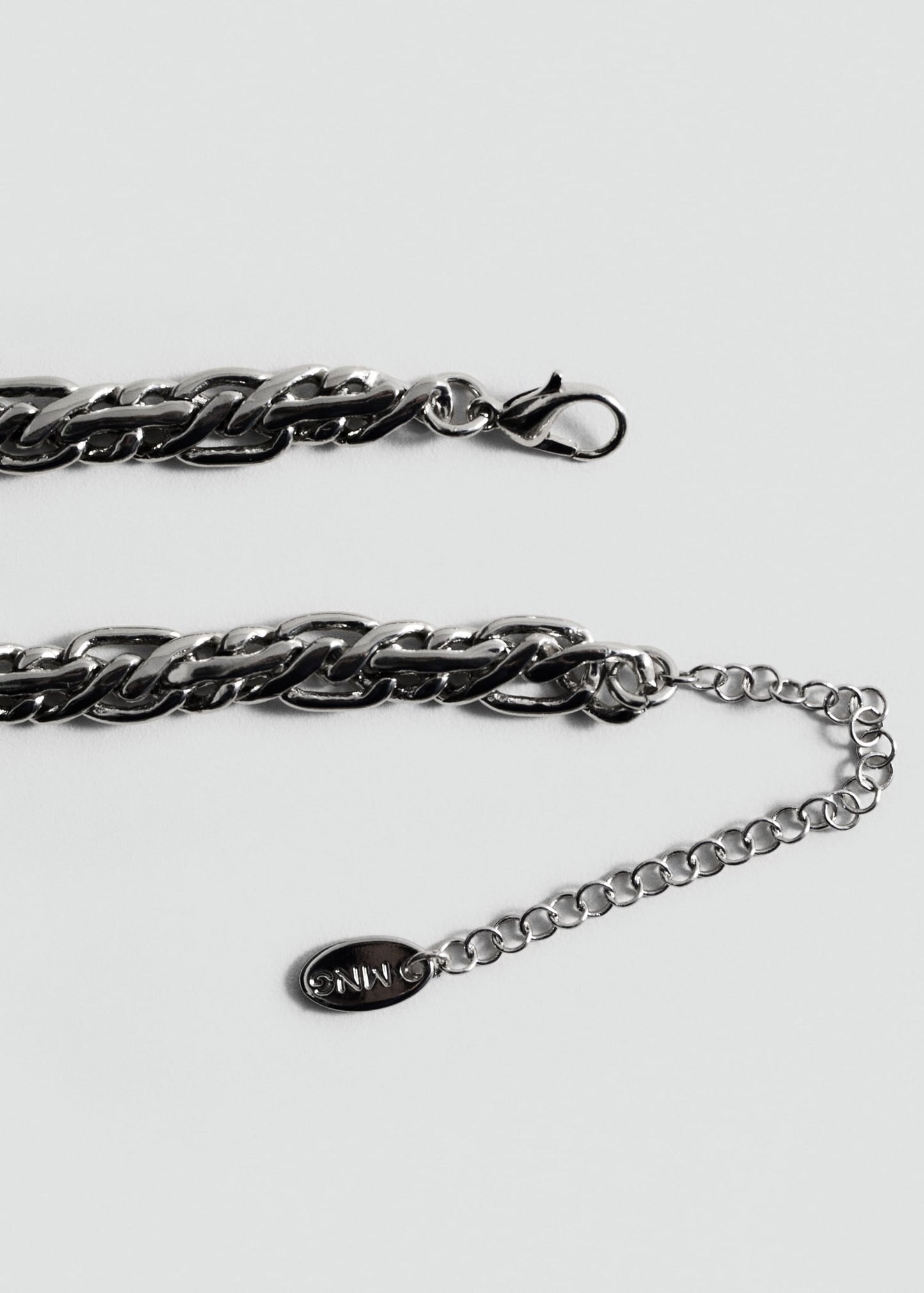 MANGO - Necklace with mini links silver - One size - Woman