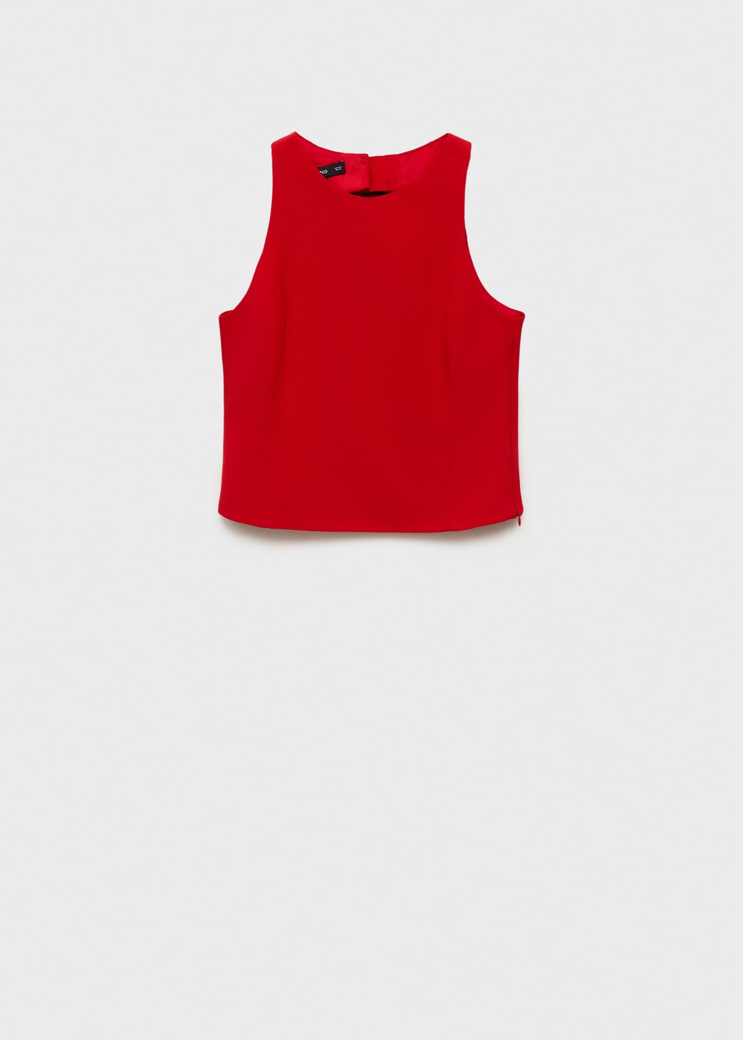 MANGO - Crop top with bow on the back red - XXS - Woman