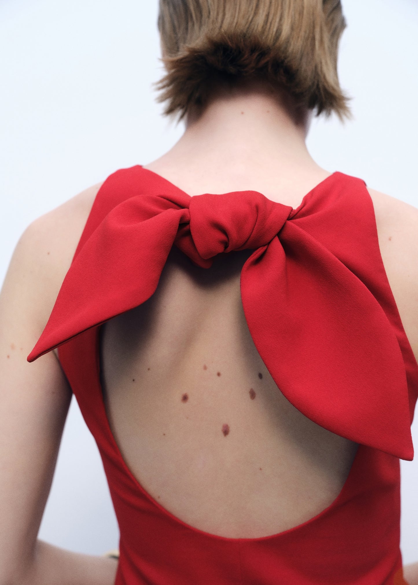 MANGO - Crop top with bow on the back red - XXS - Woman