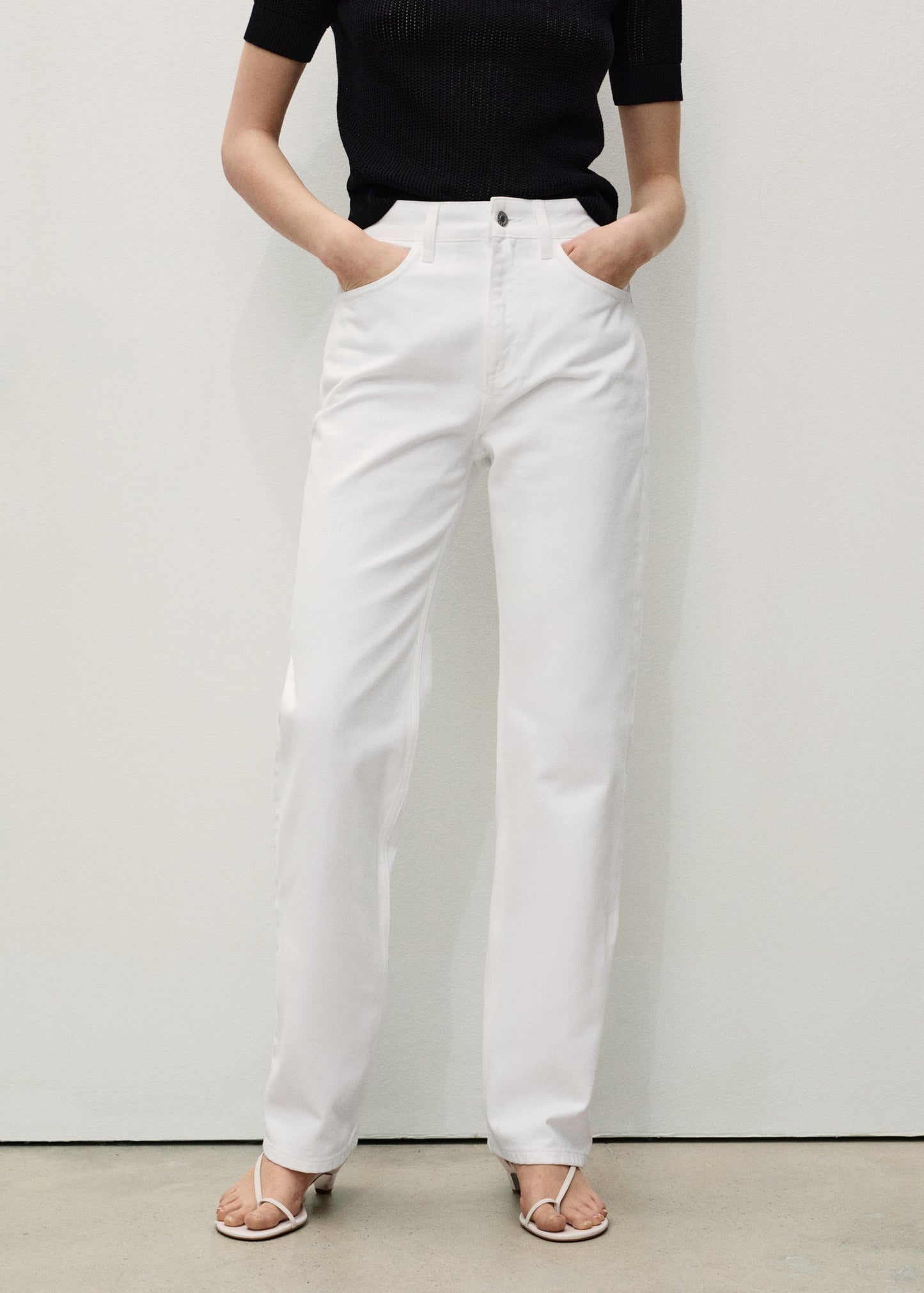 MANGO - Matilda medium-rise straight-fit jeans white - 8 - Woman