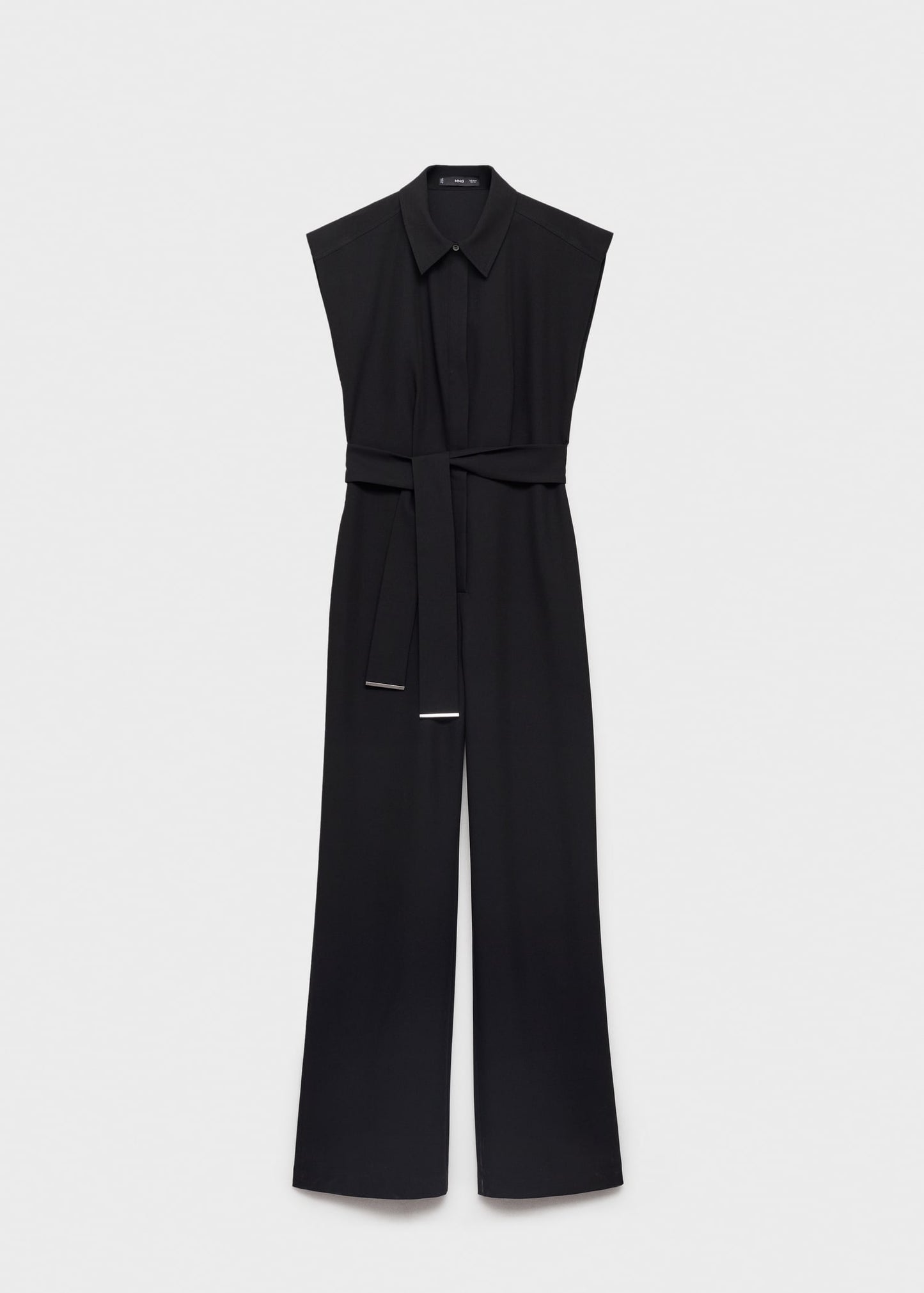 MANGO - Straight-fit jumpsuit with belt black - S - Woman