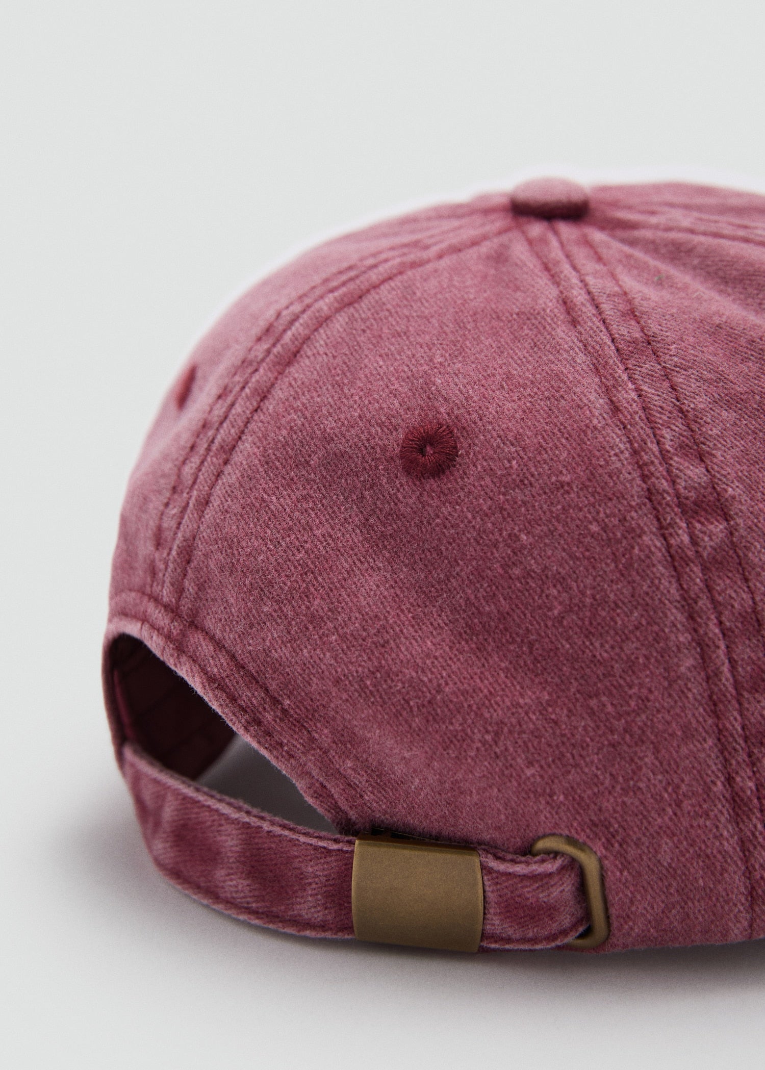 MANGO TEEN - Denim cap with visor maroon - One size - Teenage girl