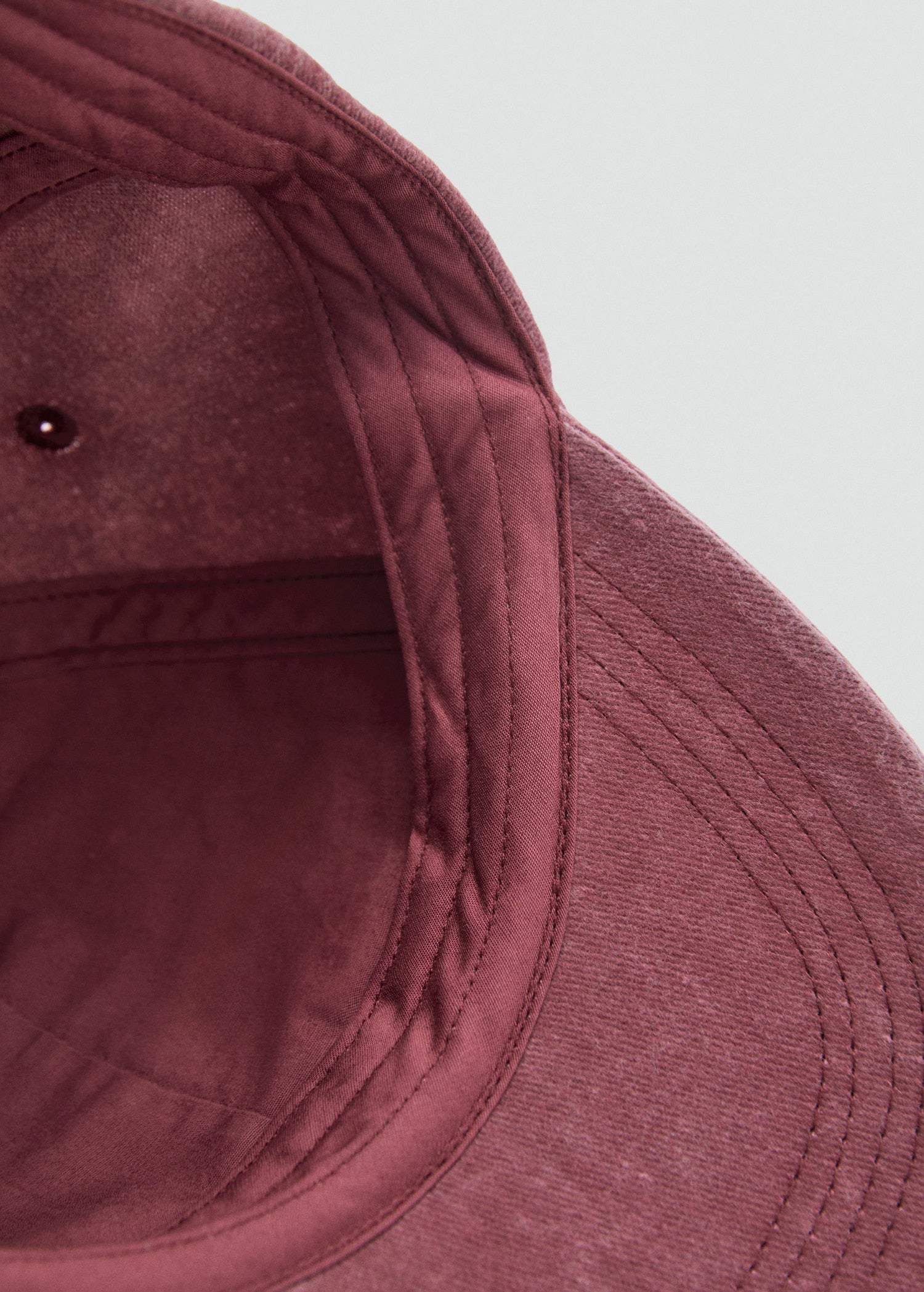MANGO TEEN - Denim cap with visor maroon - One size - Teenage girl