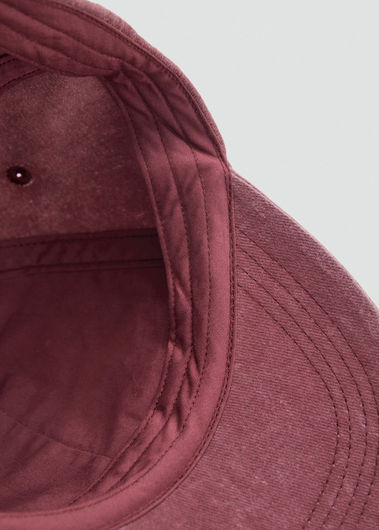MANGO TEEN - Denim cap with visor maroon - One size - Teenage girl
