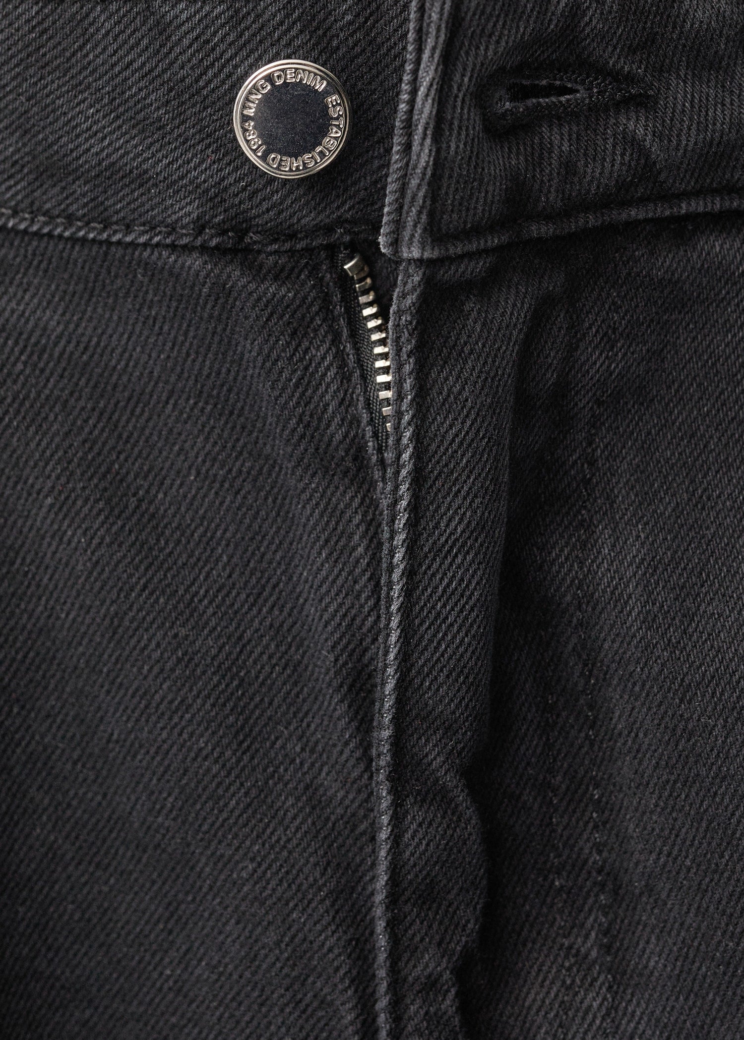 MANGO - Wideleg pleated jeans black denim - 12 - Woman