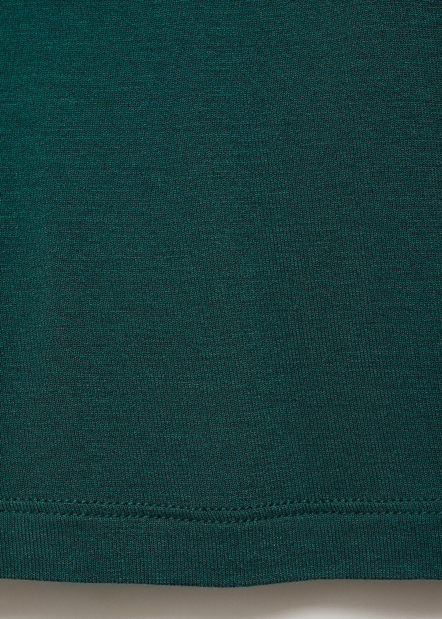 MANGO - Round-neck long-sleeved t-shirt dark green - S - Woman