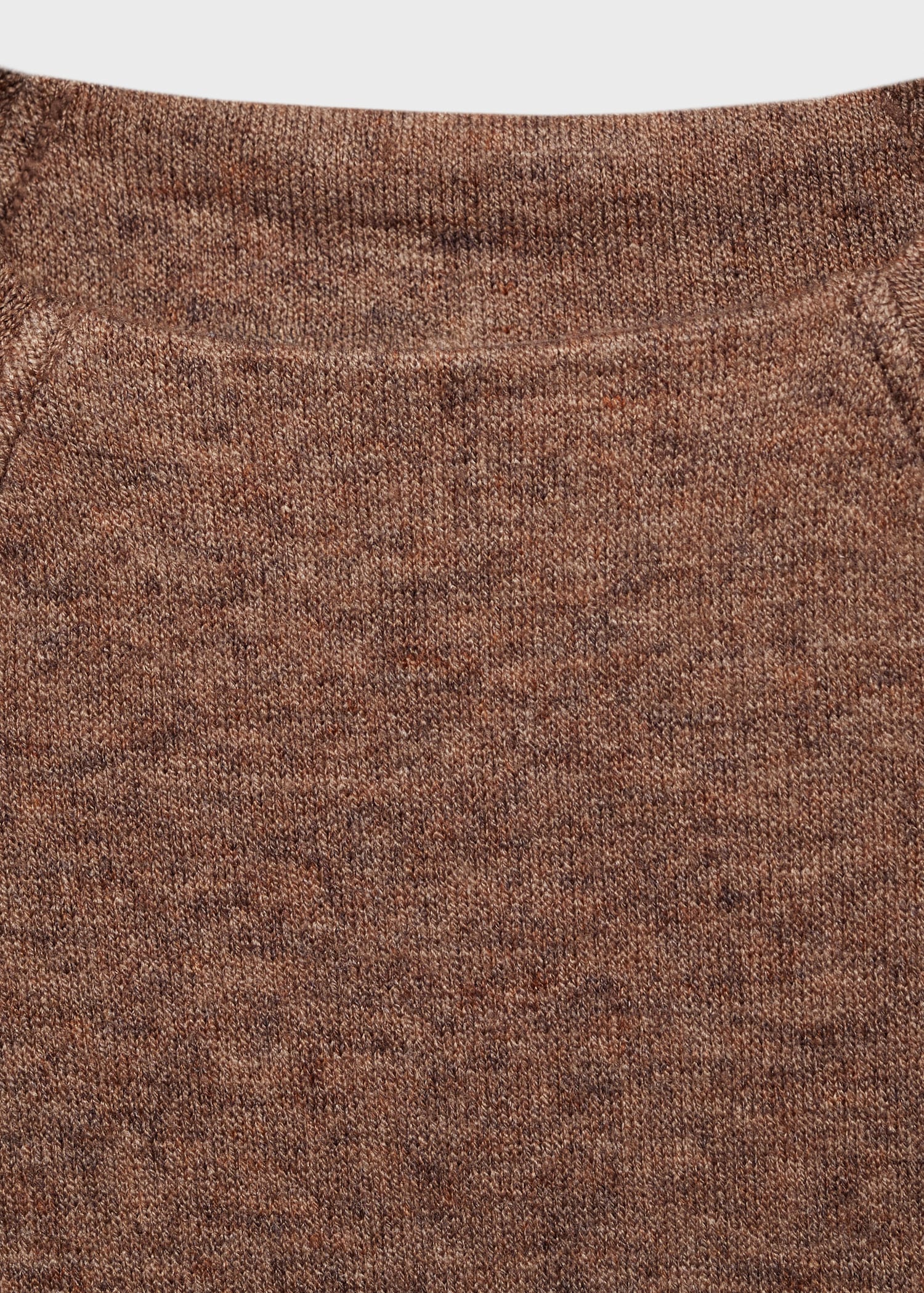 MANGO - Decorative seam T-shirt brown - M - Woman