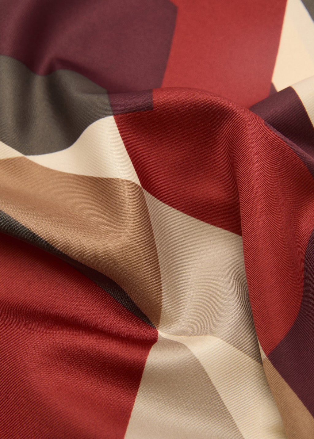 MANGO - Geometric printed foulard brown - One size - Woman