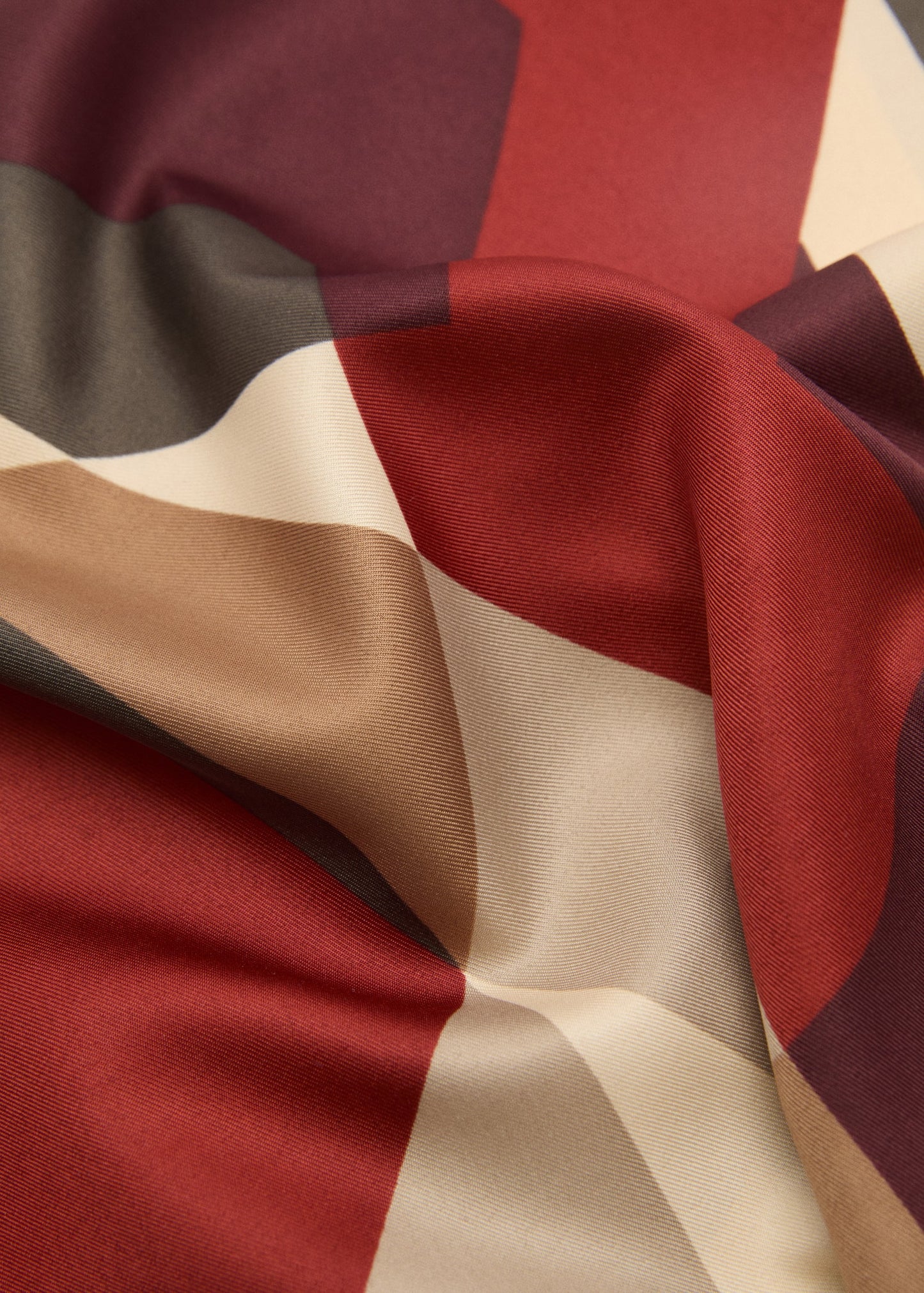 MANGO - Geometric printed foulard brown - One size - Woman