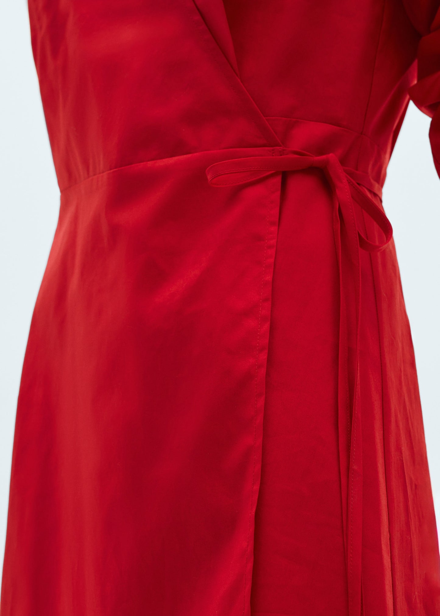 MANGO - Cotton wrap dress red - 2 - Woman