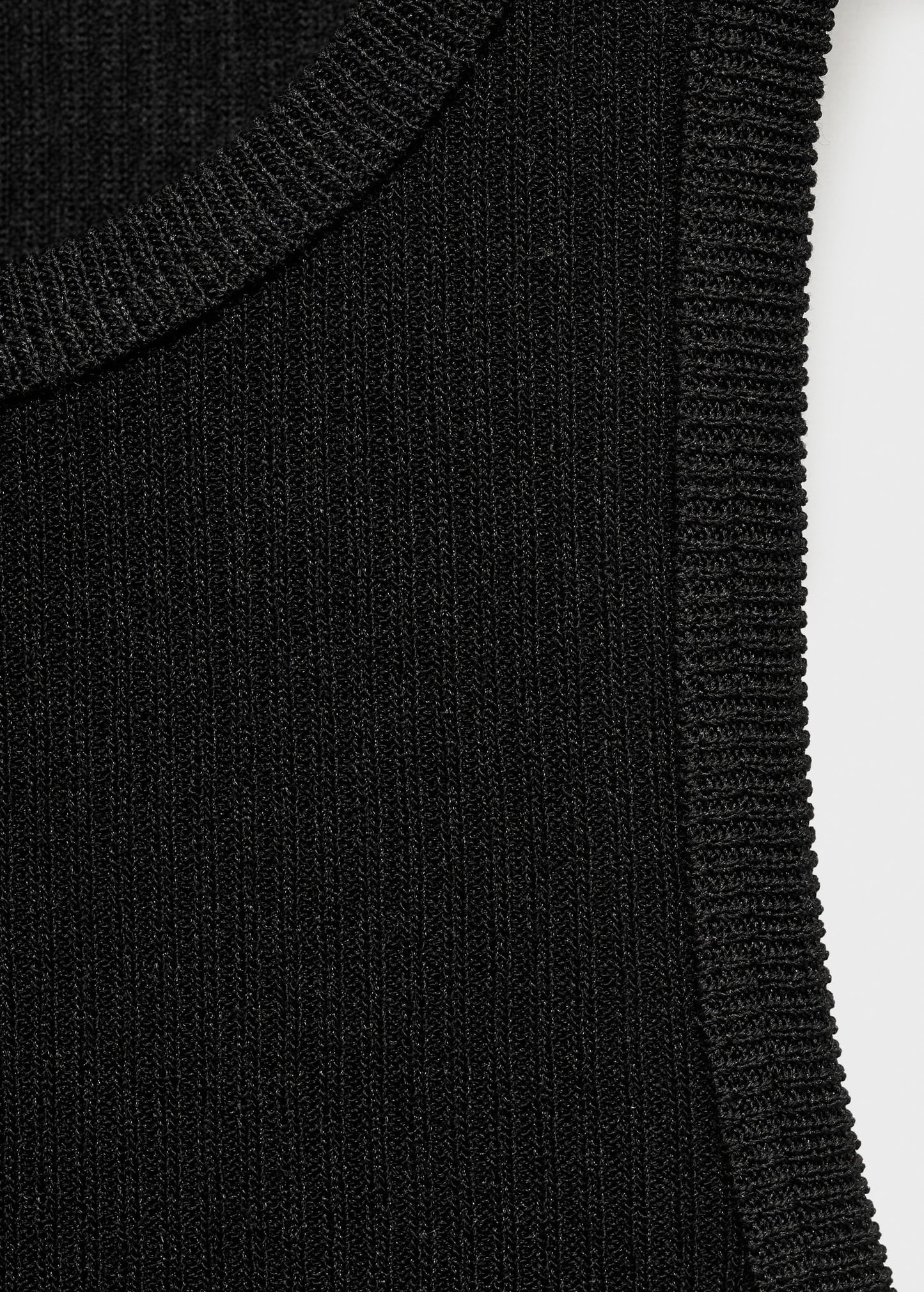 MANGO - Fine ribbed knit top black - S - Woman