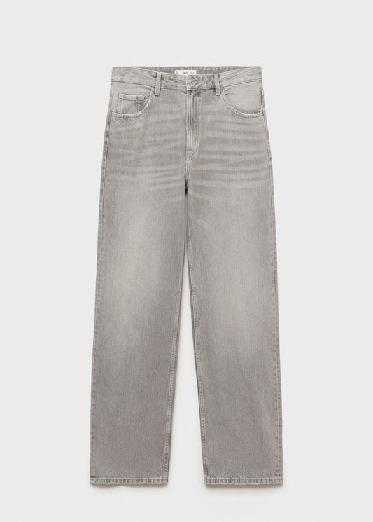 MANGO - Miami medium-rise straight-fit jeans denim grey - 2 - Woman