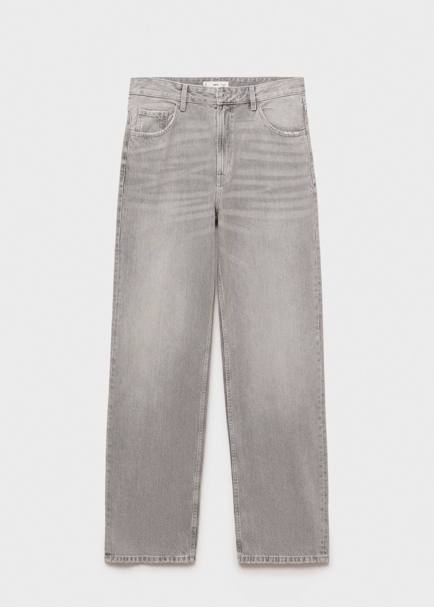 MANGO - Miami medium-rise straight-fit jeans denim grey - 2 - Woman