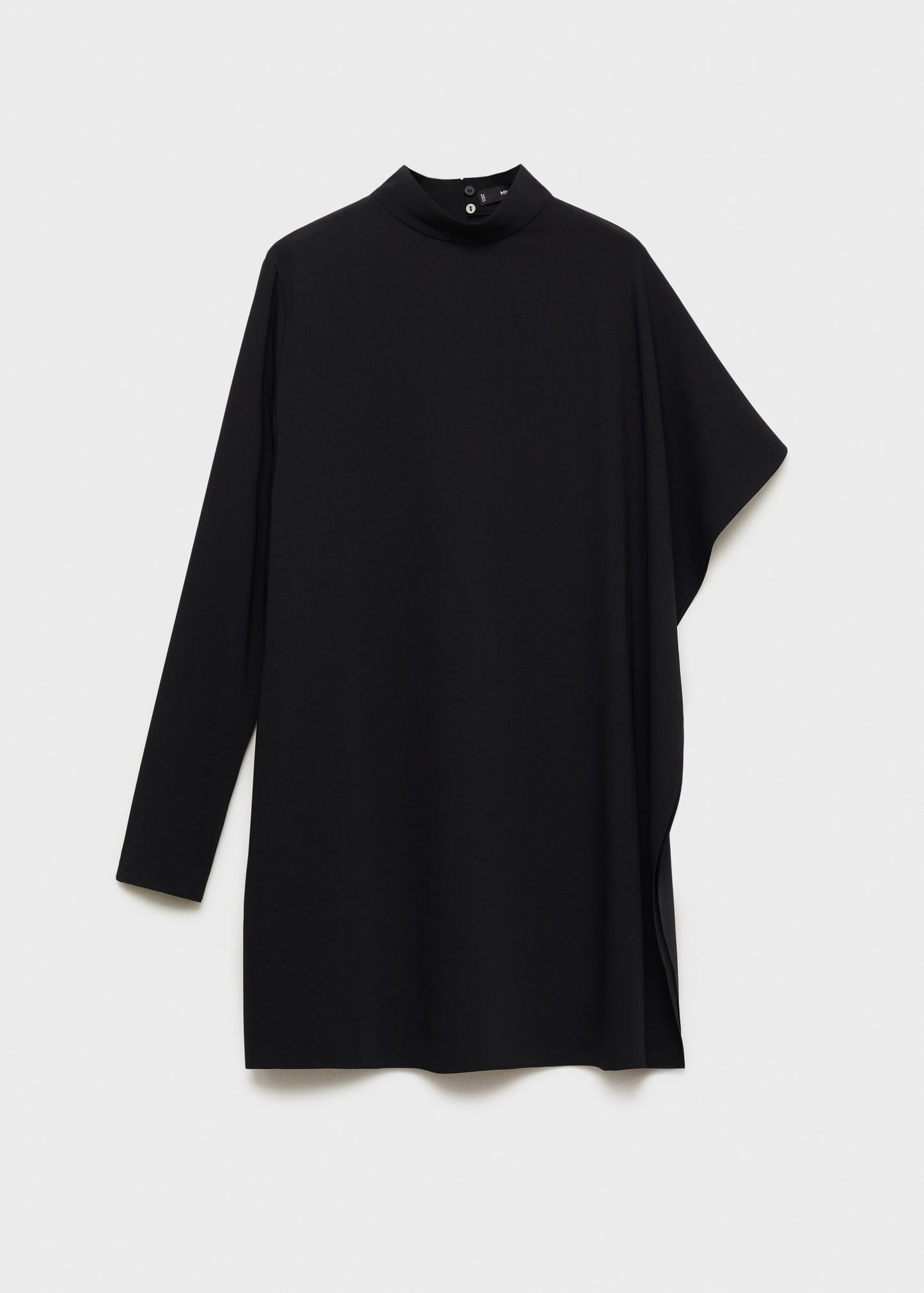 MANGO - Short asymmetrical sleeve dress black - 2 - Woman