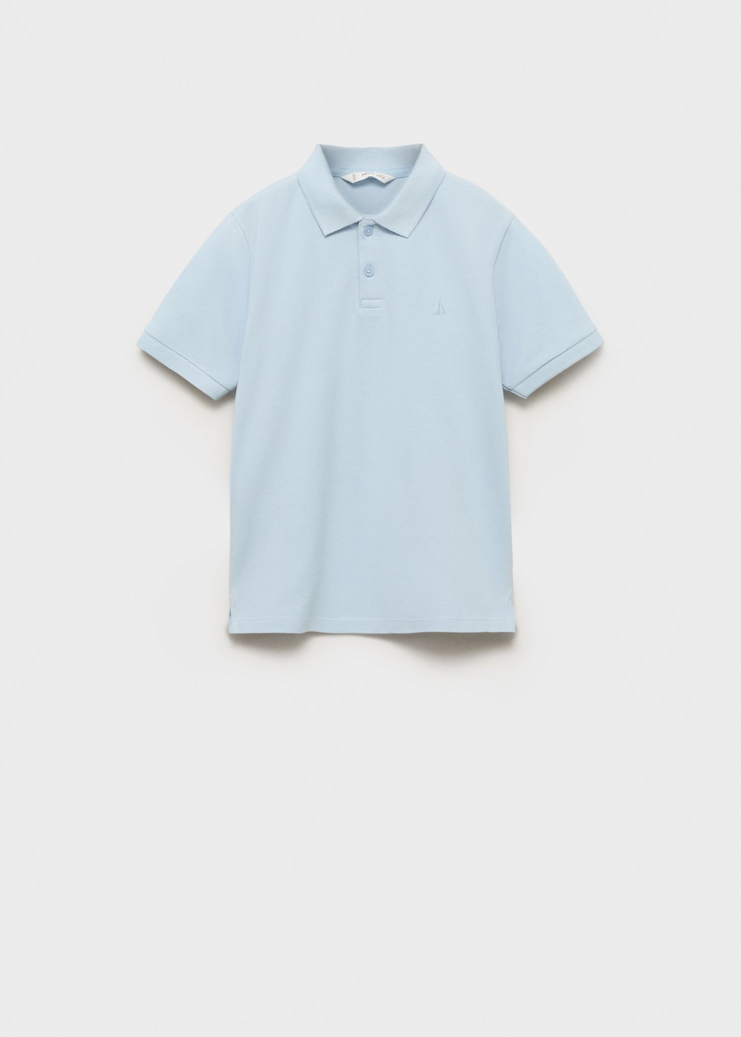 MANGO KIDS - Short-sleeved cotton polo shirt sky blue - 7-8 years - Kids