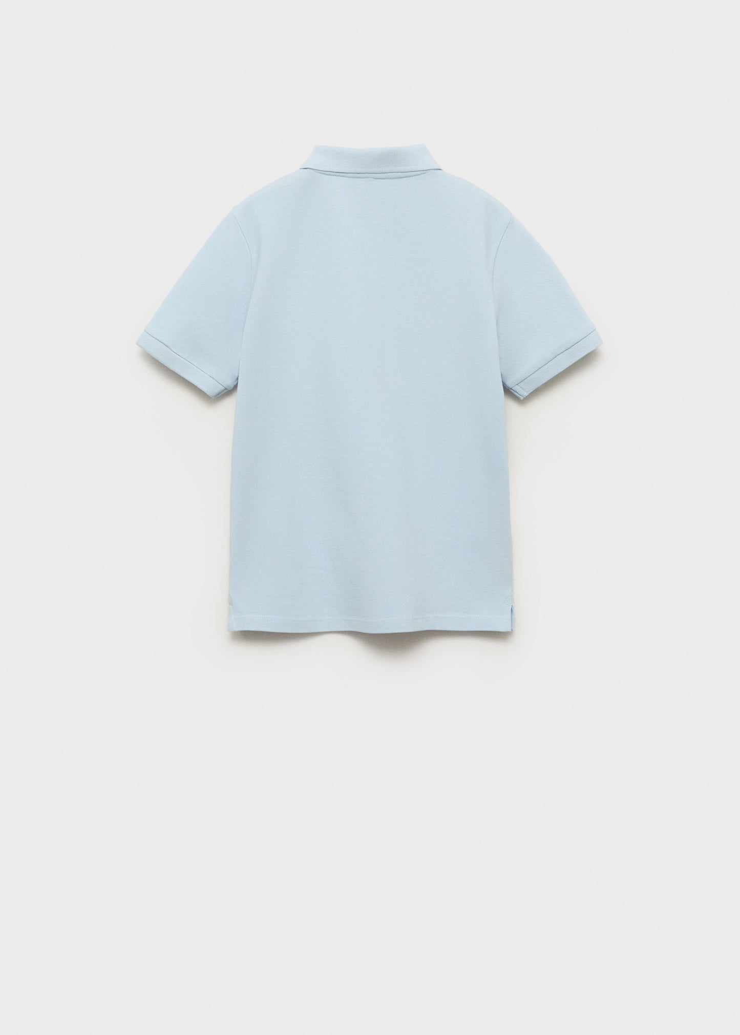 MANGO KIDS - Short-sleeved cotton polo shirt sky blue - 7-8 years - Kids