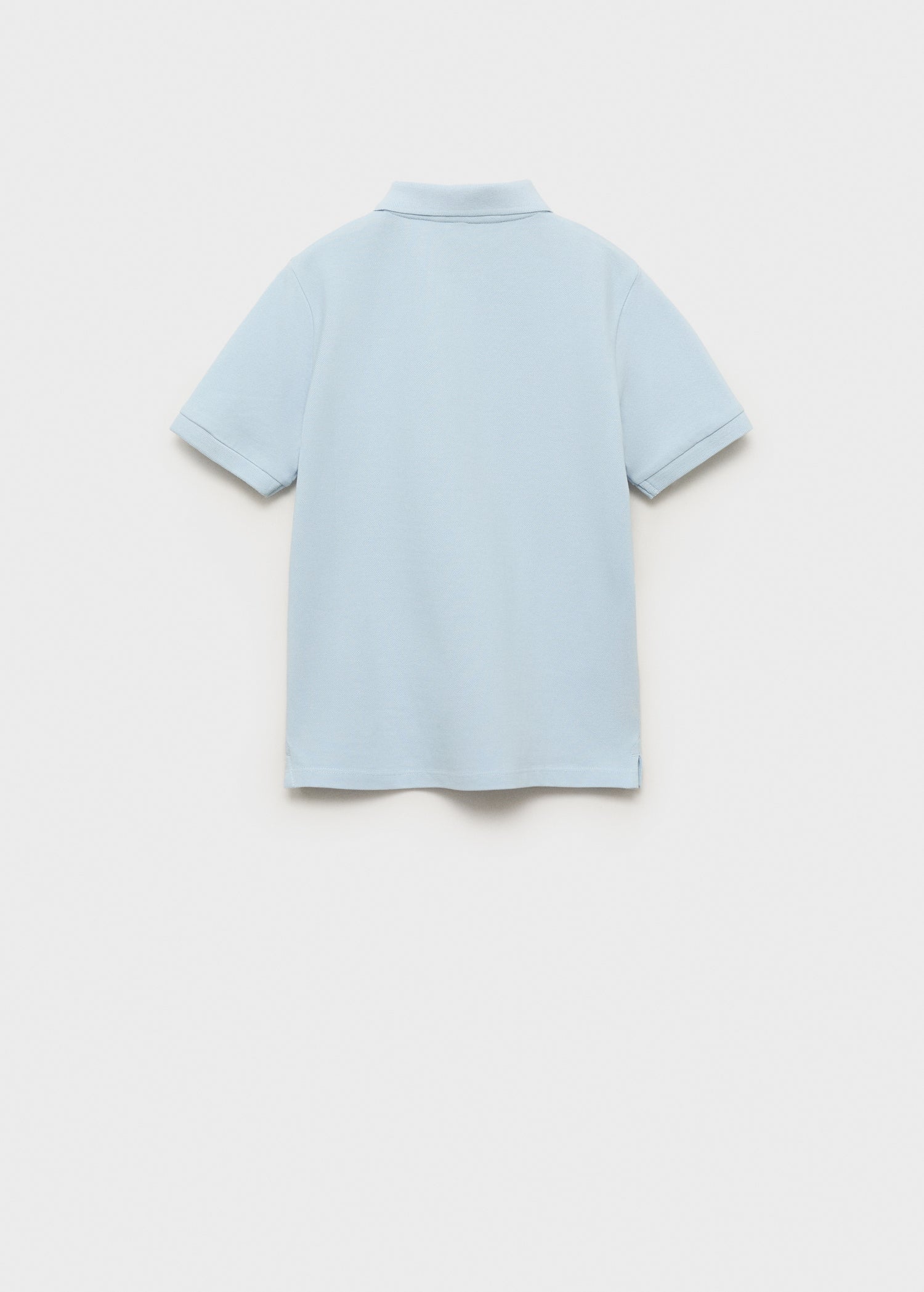 MANGO KIDS - Short-sleeved cotton polo shirt sky blue - 7-8 years - Kids