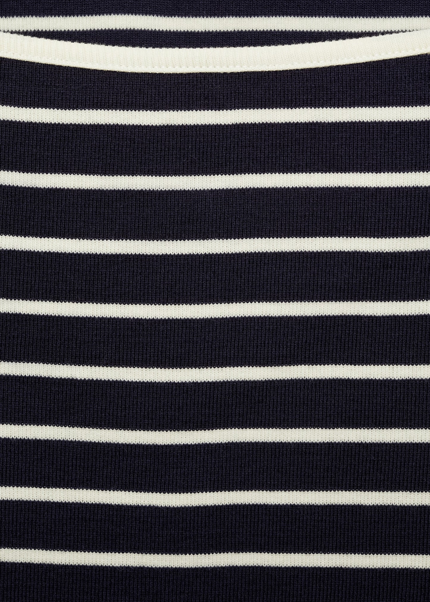 MANGO - Striped boat-neck t-shirt dark navy - M - Woman