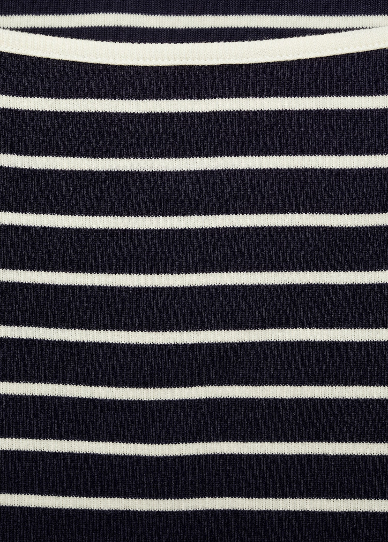 MANGO - Striped boat-neck t-shirt dark navy - M - Woman