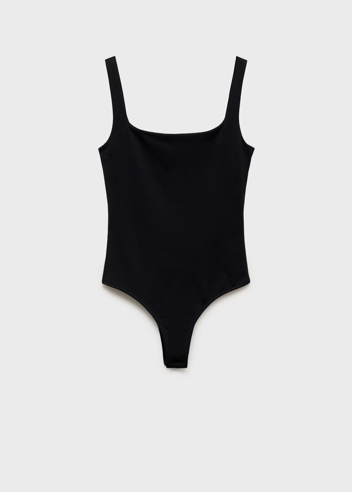 MANGO - Sleeveless fitted bodysuit black - L - Woman