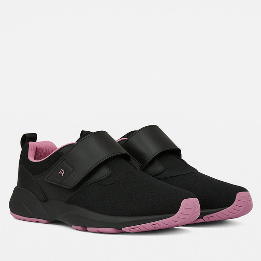 Propet Women's Stability X Strap Walking Shoes (Black/Berry Mesh) - Size 9.5 2A